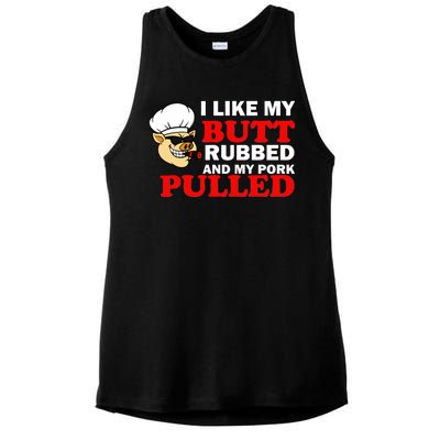 I Like Butt Rubbed And My Pork Pulled Ladies PosiCharge Tri-Blend Wicking Tank