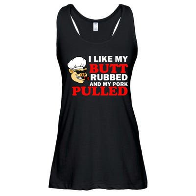 I Like Butt Rubbed And My Pork Pulled Ladies Essential Flowy Tank
