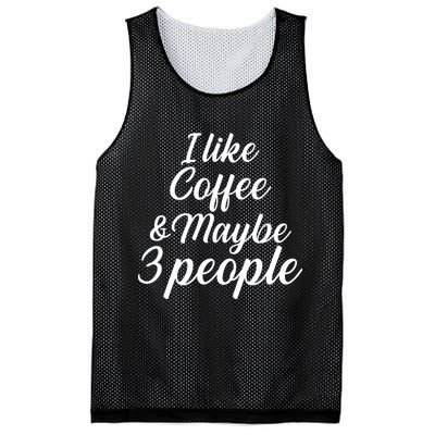 I Like Coffee & Maybe 3 People Mesh Reversible Basketball Jersey Tank