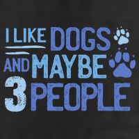 I Like Dogs And Maybe 3 People 7 Panel Mesh Trucker Snapback Hat