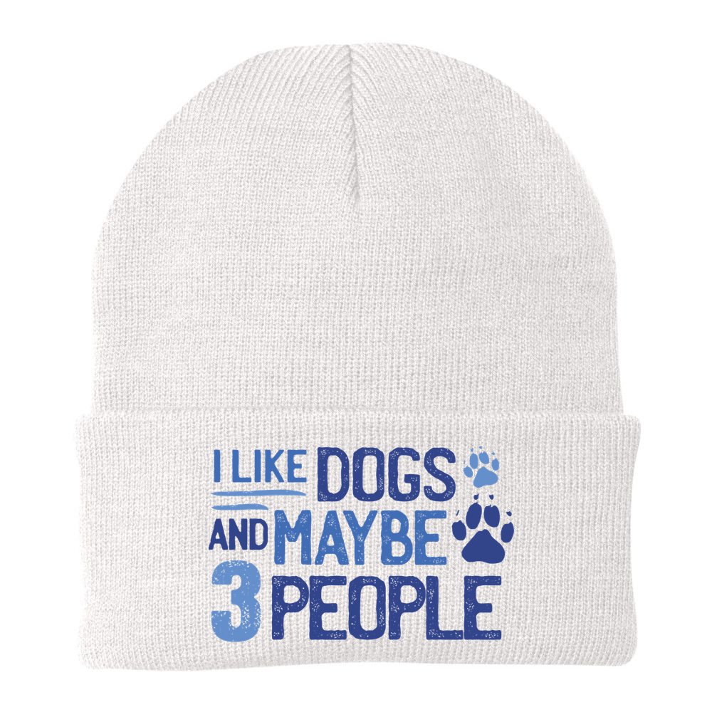 I Like Dogs And Maybe 3 People Beanie