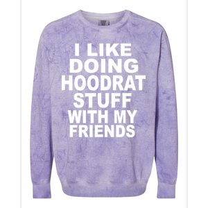 I Like Doing Hoodrat Stuff With My Friends Colorblast Crewneck Sweatshirt