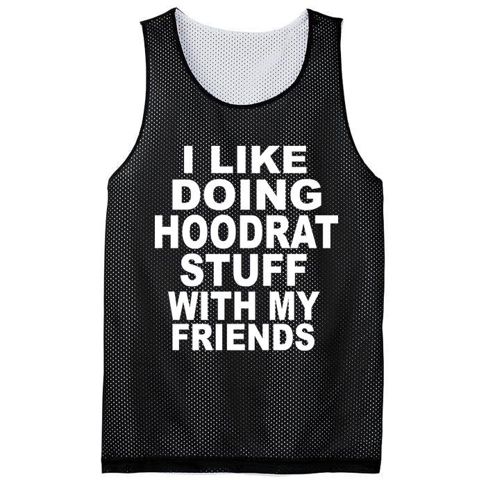 I Like Doing Hoodrat Stuff With My Friends Mesh Reversible Basketball Jersey Tank