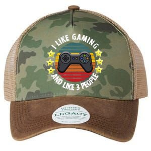 I Like Gaming And Like 3 People Legacy Tie Dye Trucker Hat