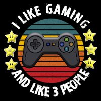 I Like Gaming And Like 3 People Cropped Pullover Crew