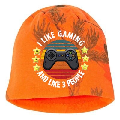 I Like Gaming And Like 3 People Kati - Camo Knit Beanie