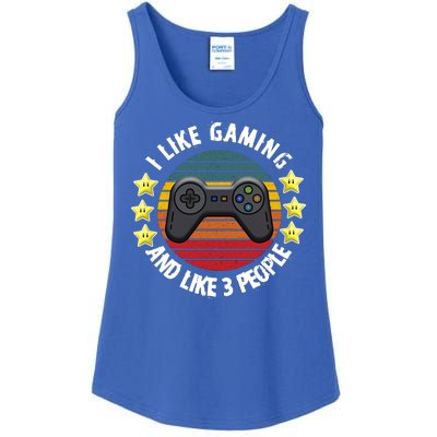 I Like Gaming And Like 3 People Ladies Essential Tank