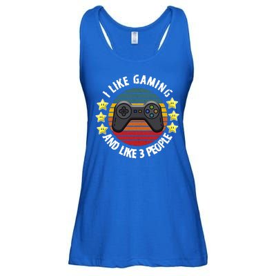 I Like Gaming And Like 3 People Ladies Essential Flowy Tank