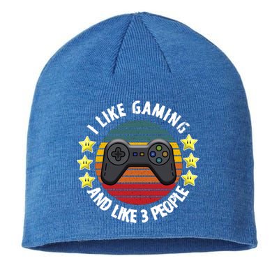 I Like Gaming And Like 3 People Sustainable Beanie