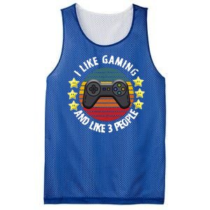 I Like Gaming And Like 3 People Mesh Reversible Basketball Jersey Tank