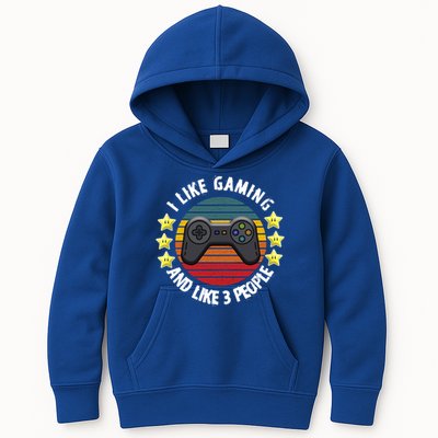 I Like Gaming And Like 3 People Kids Hoodie