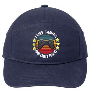 I Like Gaming And Like 3 People 7-Panel Snapback Hat