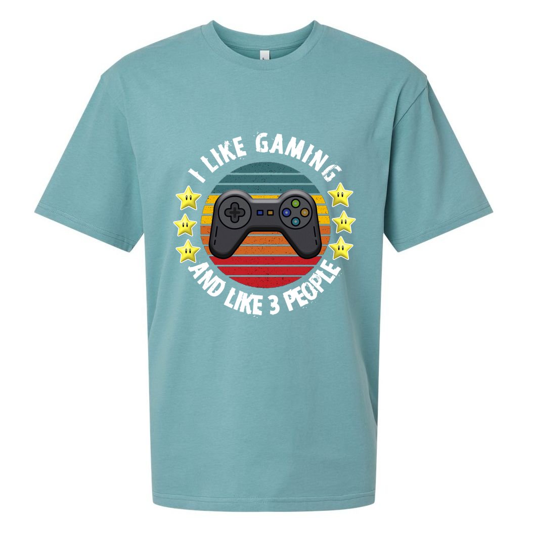 I Like Gaming And Like 3 People Sueded Cloud Jersey T-Shirt