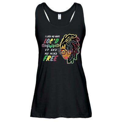 I Like Hair Loc'd Up And My Mind Free Ladies Essential Flowy Tank