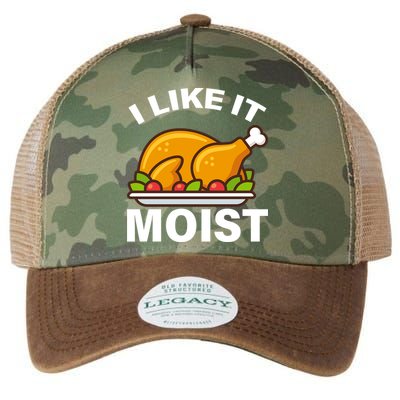 I Like It Moist Funny Turkey Thanksgiving Dinner Legacy Tie Dye Trucker Hat