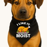 I Like It Moist Funny Turkey Thanksgiving Dinner USA-Made Doggie Bandana