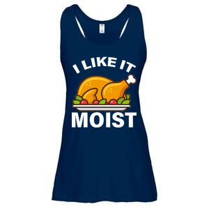 I Like It Moist Funny Turkey Thanksgiving Dinner Ladies Essential Flowy Tank