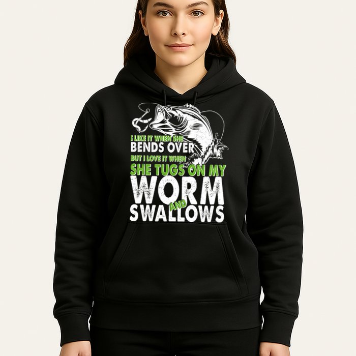 I Like It When She Bends Over Fishing Bait Hoodie