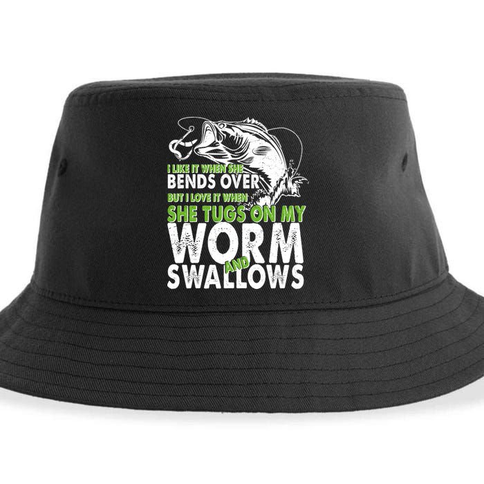 I Like It When She Bends Over Fishing Bait Sustainable Bucket Hat