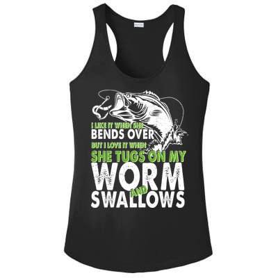 I Like It When She Bends Over Fishing Bait Ladies PosiCharge Competitor Racerback Tank