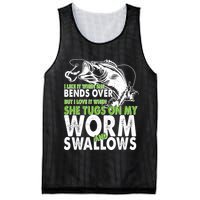 I Like It When She Bends Over Fishing Bait Mesh Reversible Basketball Jersey Tank