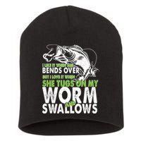 I Like It When She Bends Over Fishing Bait Short Acrylic Beanie