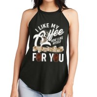 I Like My Coffee How I Like Myself Dark Bitter and Too Hot For You Women's Perfect Tri Rocker Tank