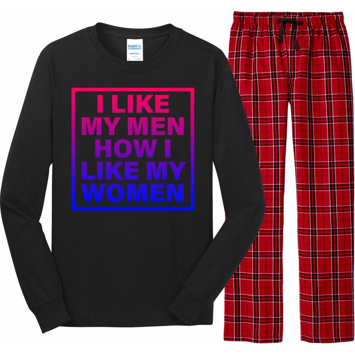 I Like My Men How I Like My Women Funny Bi Pride Long Sleeve Pajama Set