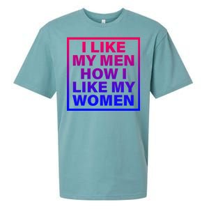 I Like My Men How I Like My Women Funny Bi Pride Sueded Cloud Jersey T-Shirt