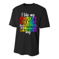 I Like My Whisky Straight But My Friends Can Go Either Way Youth Performance Sprint T-Shirt