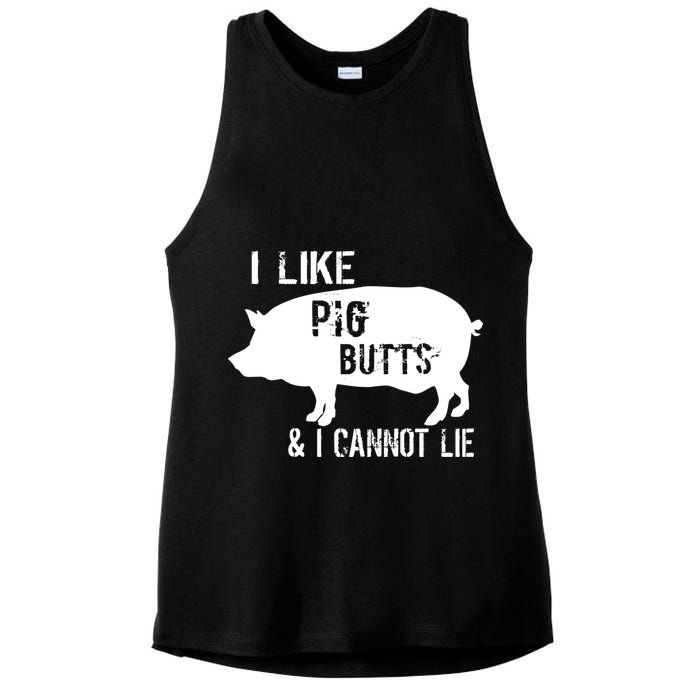 I Like Pig Butts & I Cannot Lie Ladies PosiCharge Tri-Blend Wicking Tank