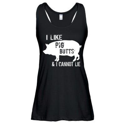 I Like Pig Butts & I Cannot Lie Ladies Essential Flowy Tank