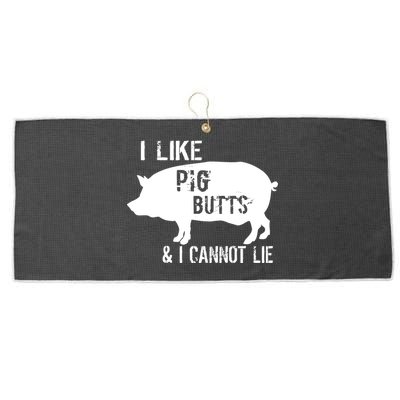 I Like Pig Butts & I Cannot Lie Large Microfiber Waffle Golf Towel