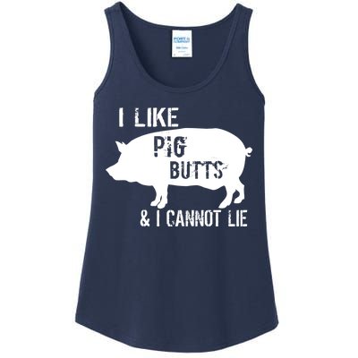 I Like Pig Butts & I Cannot Lie Ladies Essential Tank