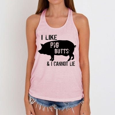 I Like Pig Butts & I Cannot Lie Women's Knotted Racerback Tank