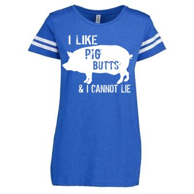 I Like Pig Butts & I Cannot Lie Enza Ladies Jersey Football T-Shirt