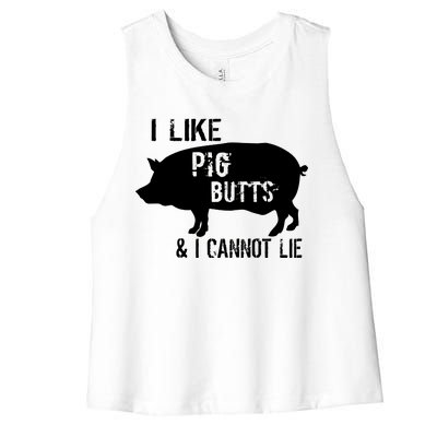 I Like Pig Butts & I Cannot Lie Women's Racerback Cropped Tank