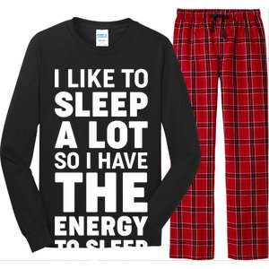 I Like to Sleep A Lot Long Sleeve Pajama Set