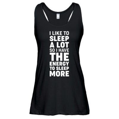 I Like to Sleep A Lot Ladies Essential Flowy Tank