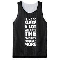 I Like to Sleep A Lot Mesh Reversible Basketball Jersey Tank