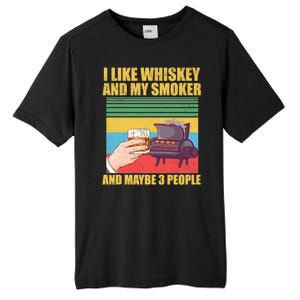 I Like Whiskey And My Smoker And Maybe 3 People Tall Fusion ChromaSoft Performance T-Shirt