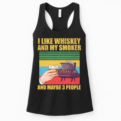 I Like Whiskey And My Smoker And Maybe 3 People Womens Tank Top