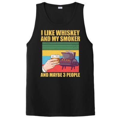 I Like Whiskey And My Smoker And Maybe 3 People PosiCharge Competitor Tank