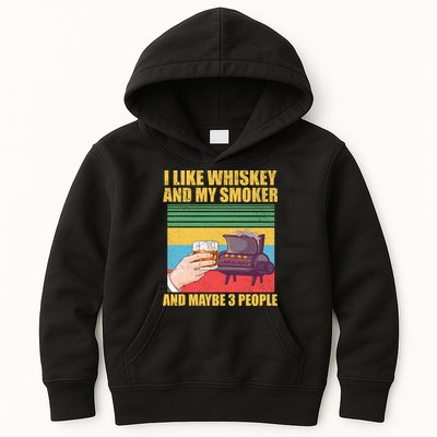 I Like Whiskey And My Smoker And Maybe 3 People Kids Hoodie