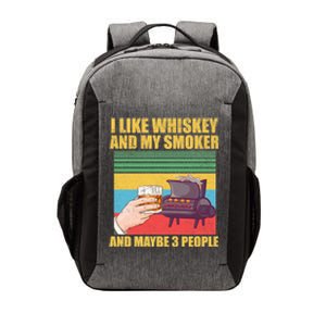 I Like Whiskey And My Smoker And Maybe 3 People Vector Backpack