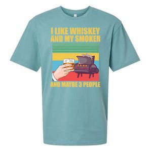 I Like Whiskey And My Smoker And Maybe 3 People Sueded Cloud Jersey T-Shirt