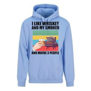 I Like Whiskey And My Smoker And Maybe 3 People Unisex Surf Hoodie