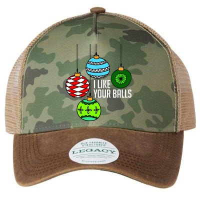 I Like Your Balls Funny Christmas Legacy Tie Dye Trucker Hat