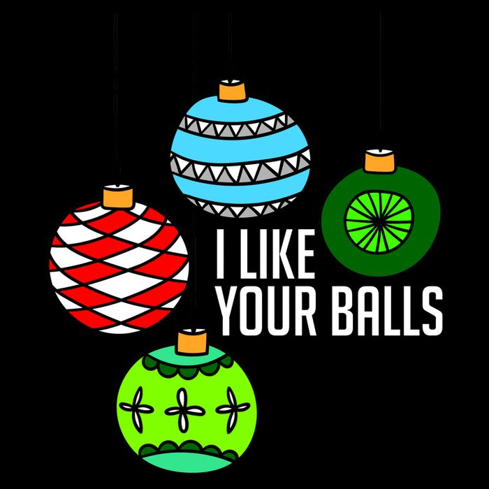 I Like Your Balls Funny Christmas 7-Panel Snapback Hat