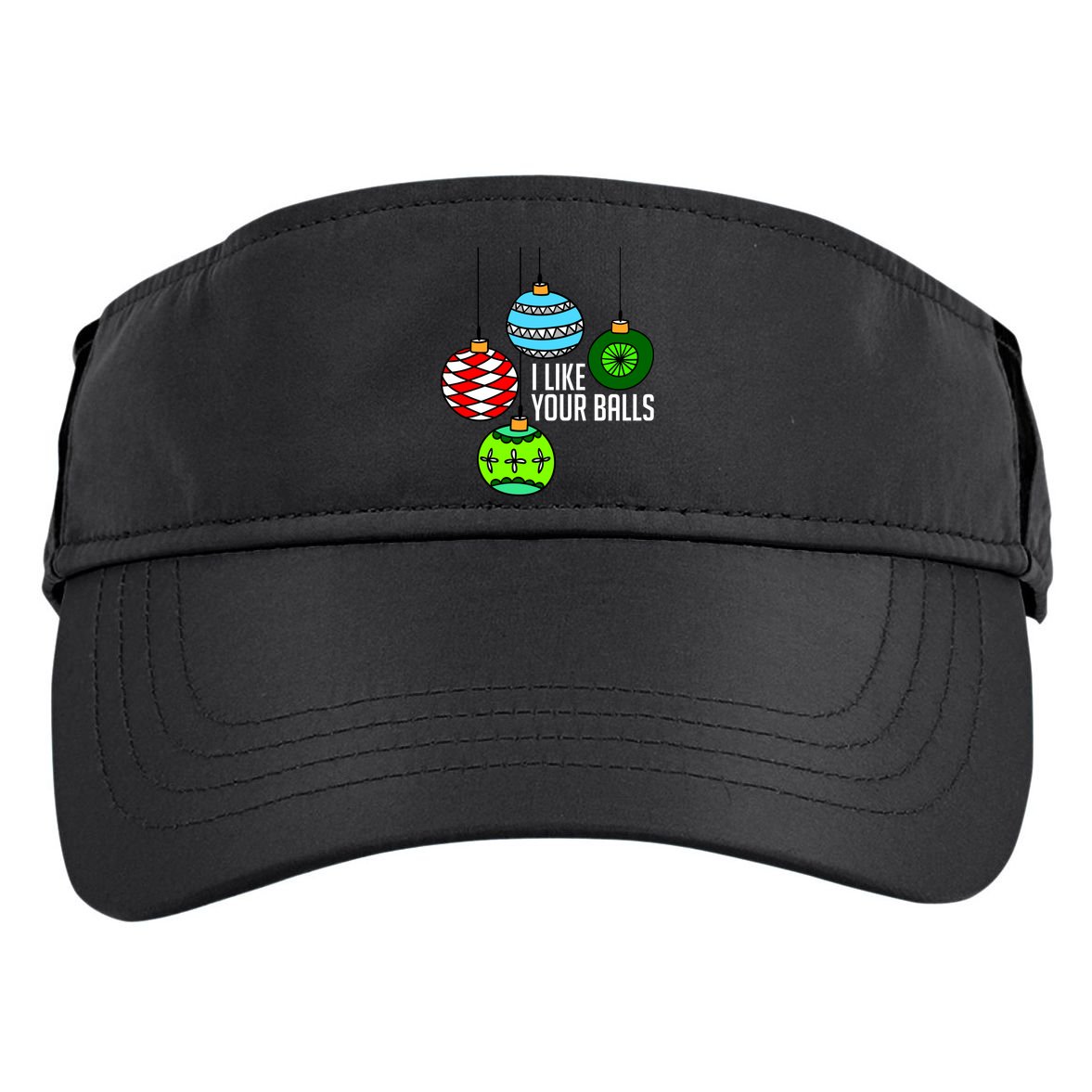 I Like Your Balls Funny Christmas Adult Drive Performance Visor